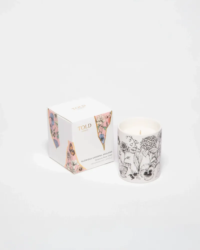 Bougies - Glorious Gardens, England Candle, 80g - TOLD LONDON LTD