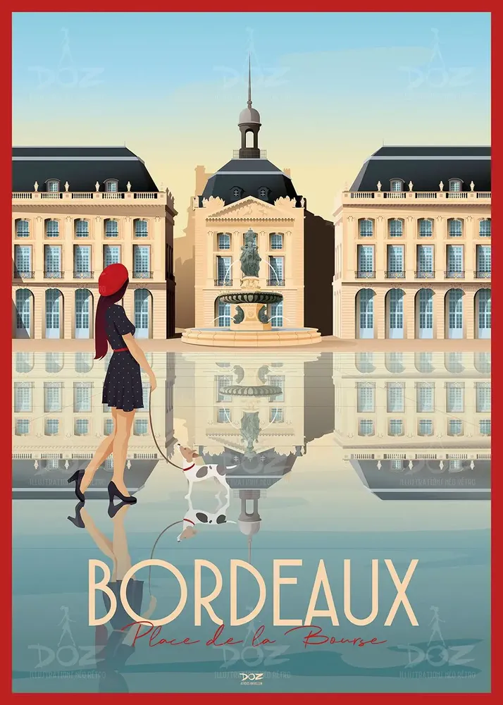 Poster - DOZ Bordeaux poster - The Place de la Bourse - LA MAISON JOSÉPHINE