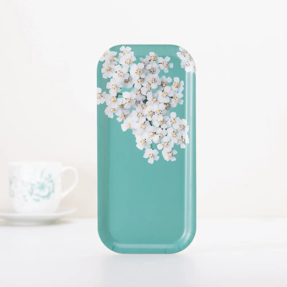 Plateaux - Plateau long de service design - Fleurs de prairie 15x32 cm - MONBOPLATO
