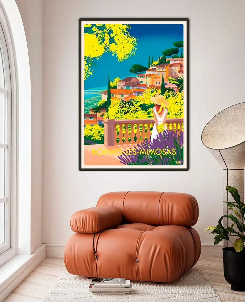 Affiches - Affiche DOZ Bormes-les-Mimosas - les fleurs - LA MAISON JOSÉPHINE