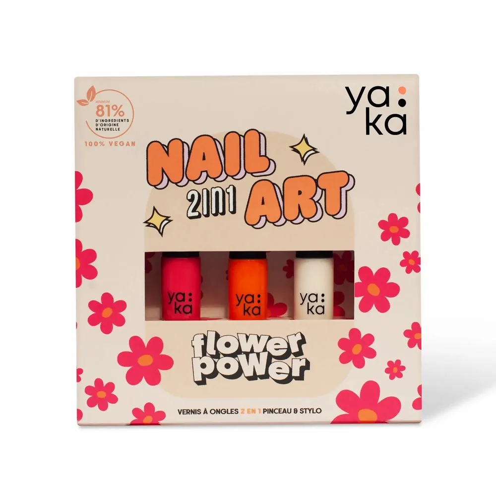 Kids accessories - Flower Power 2 in 1 Nail Polish kit - YAKA