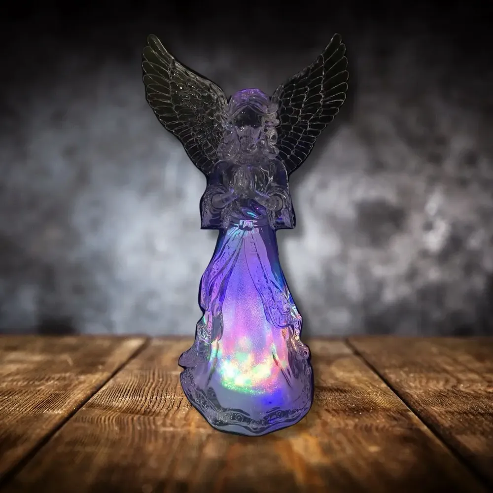 Nativity scenes and santons - Christmas LED Crystal Angel – Color-Changing RGB Glow - BLUE STAR B.V.