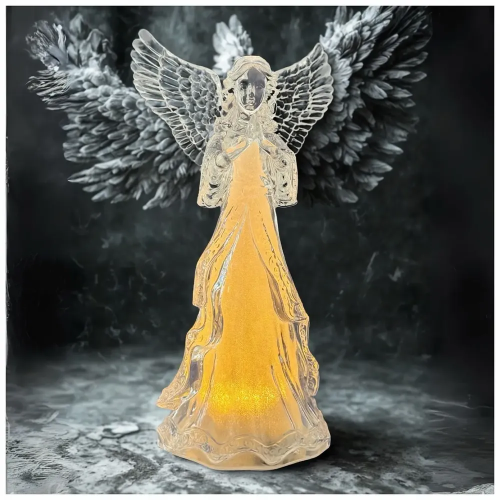 Nativity scenes and santons - Christmas LED Crystal Angel – Color-Changing RGB Glow - BLUE STAR B.V.