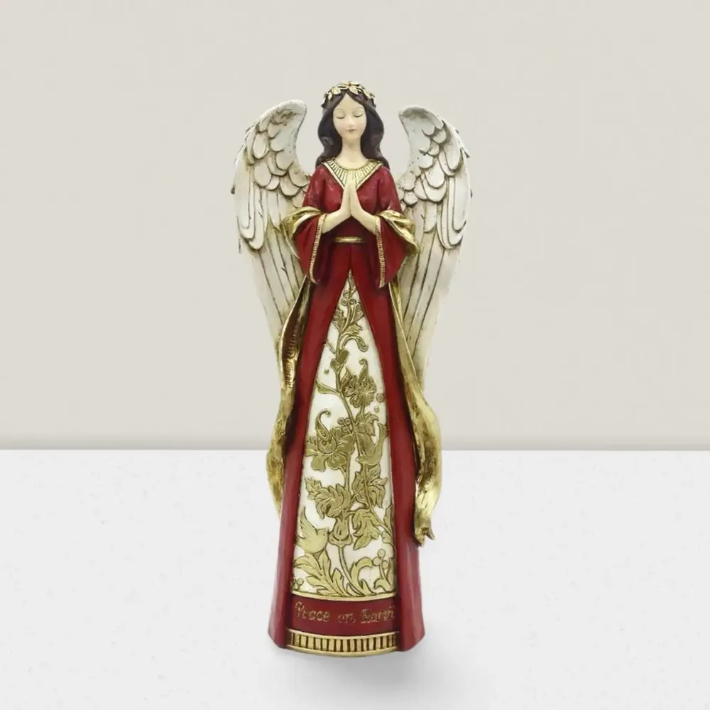 Crèches et santons - Figurine d’Ange de Noël – « Paix sur la Terre » - BLUE STAR B.V.