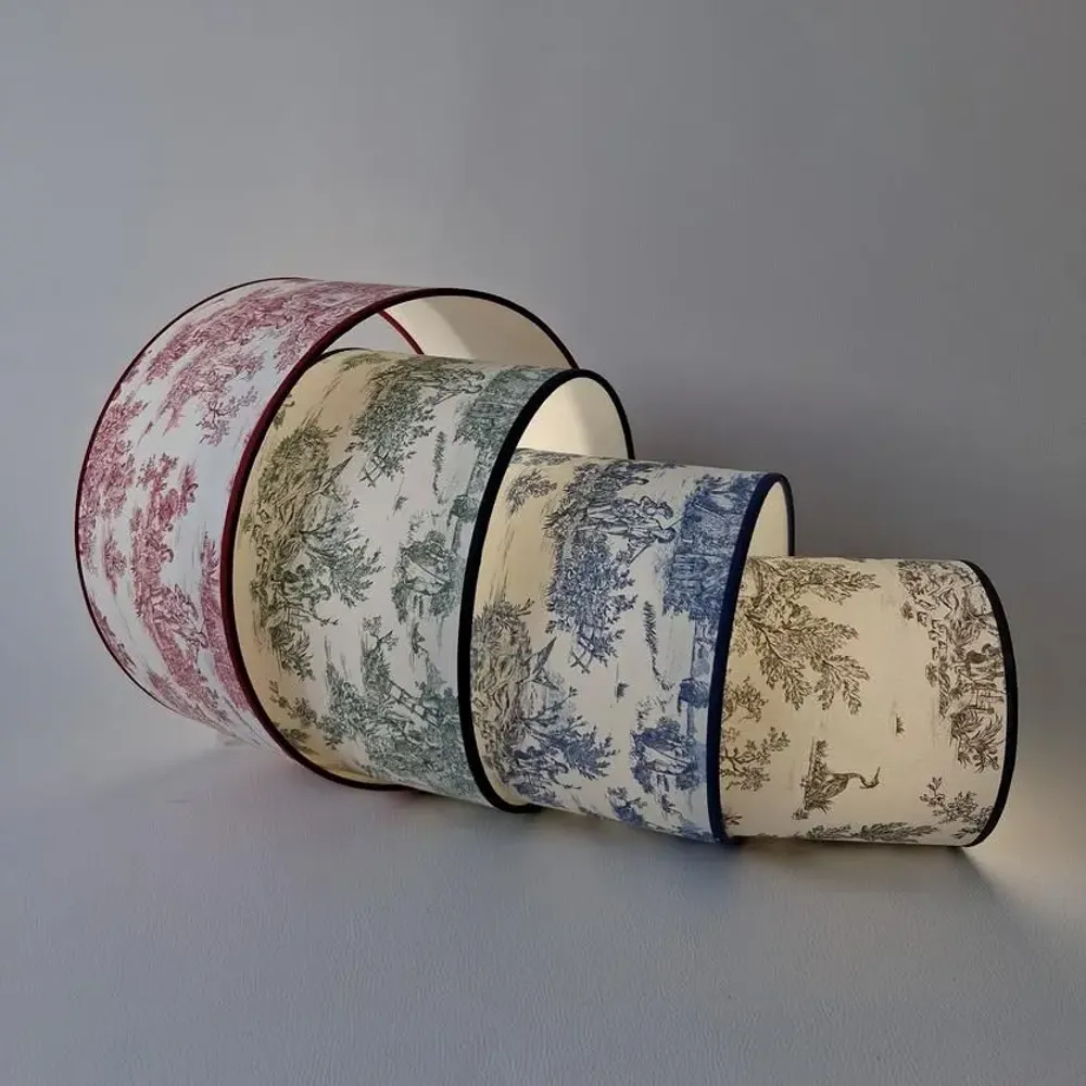 Abat-jours - Abat jour en TOILE DE JOUY - CÔTE OUEST DÉCO - PRO