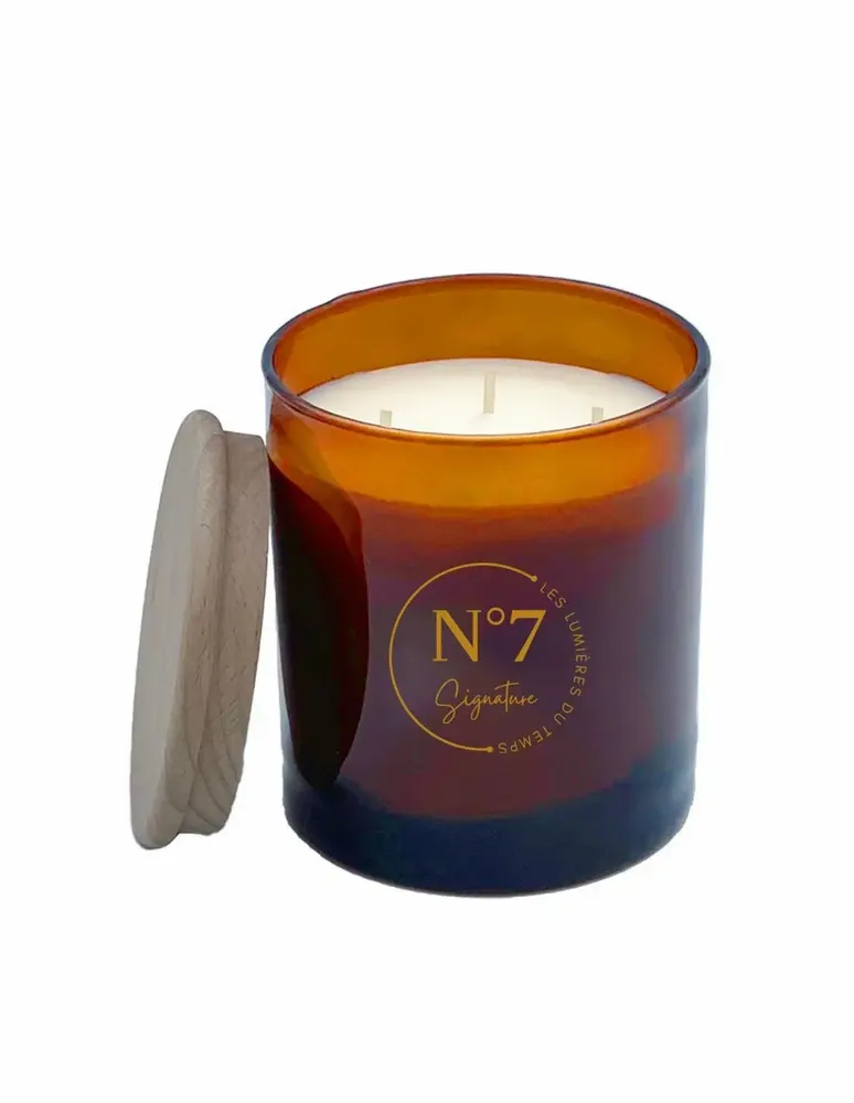 Bougies - Bougie Signature 600 g N°7 Premier Bain - LES LUMIERES DU TEMPS