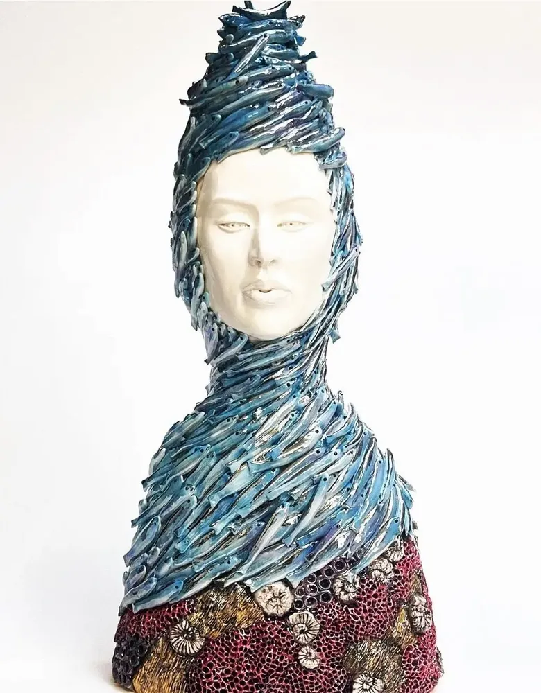 Design objects - Ceramic sculpture, figure, UNDERWATER WORLD - MOSCHE BIANCHE