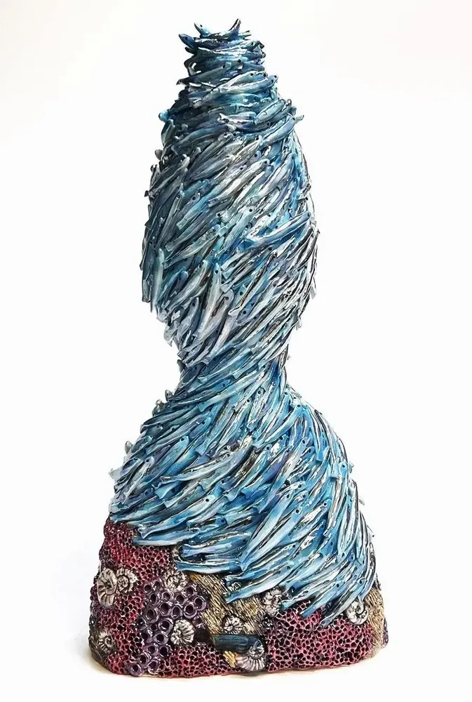 Design objects - Ceramic sculpture, figure, UNDERWATER WORLD - MOSCHE BIANCHE