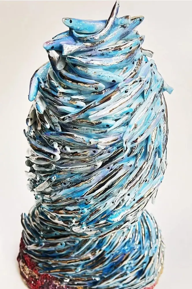 Design objects - Ceramic sculpture, figure, UNDERWATER WORLD - MOSCHE BIANCHE