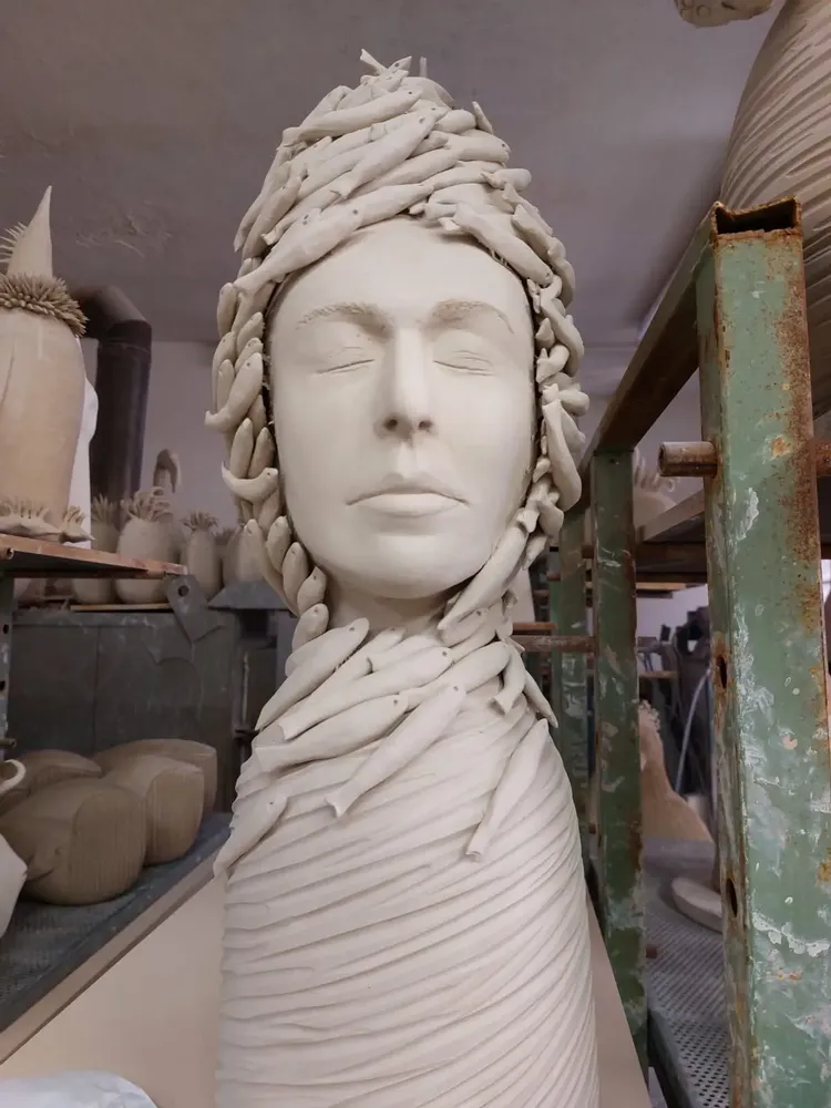 Design objects - Ceramic sculpture, figure, UNDERWATER WORLD - MOSCHE BIANCHE