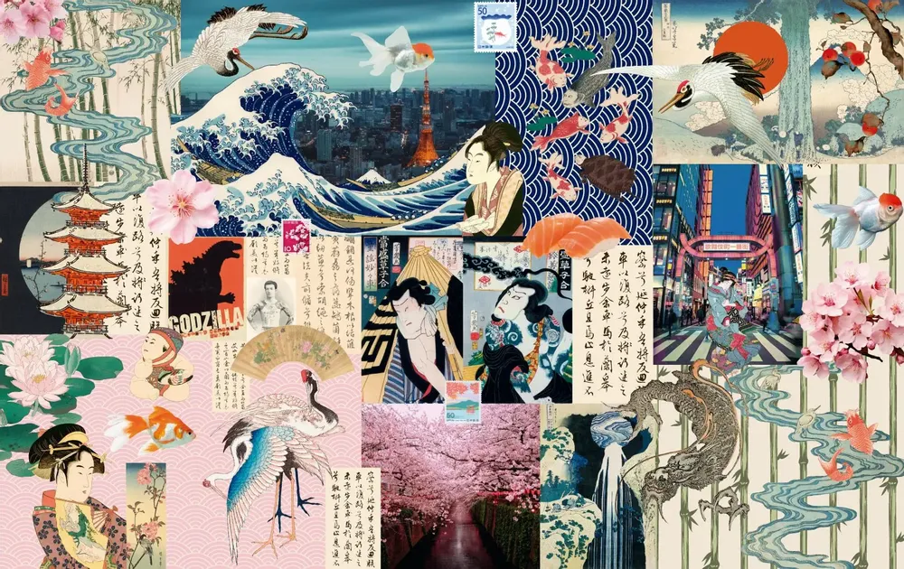 Wallpaper - Papier Peint - N°710 - Japon Remix 🇯🇵 - WELLPAPERS