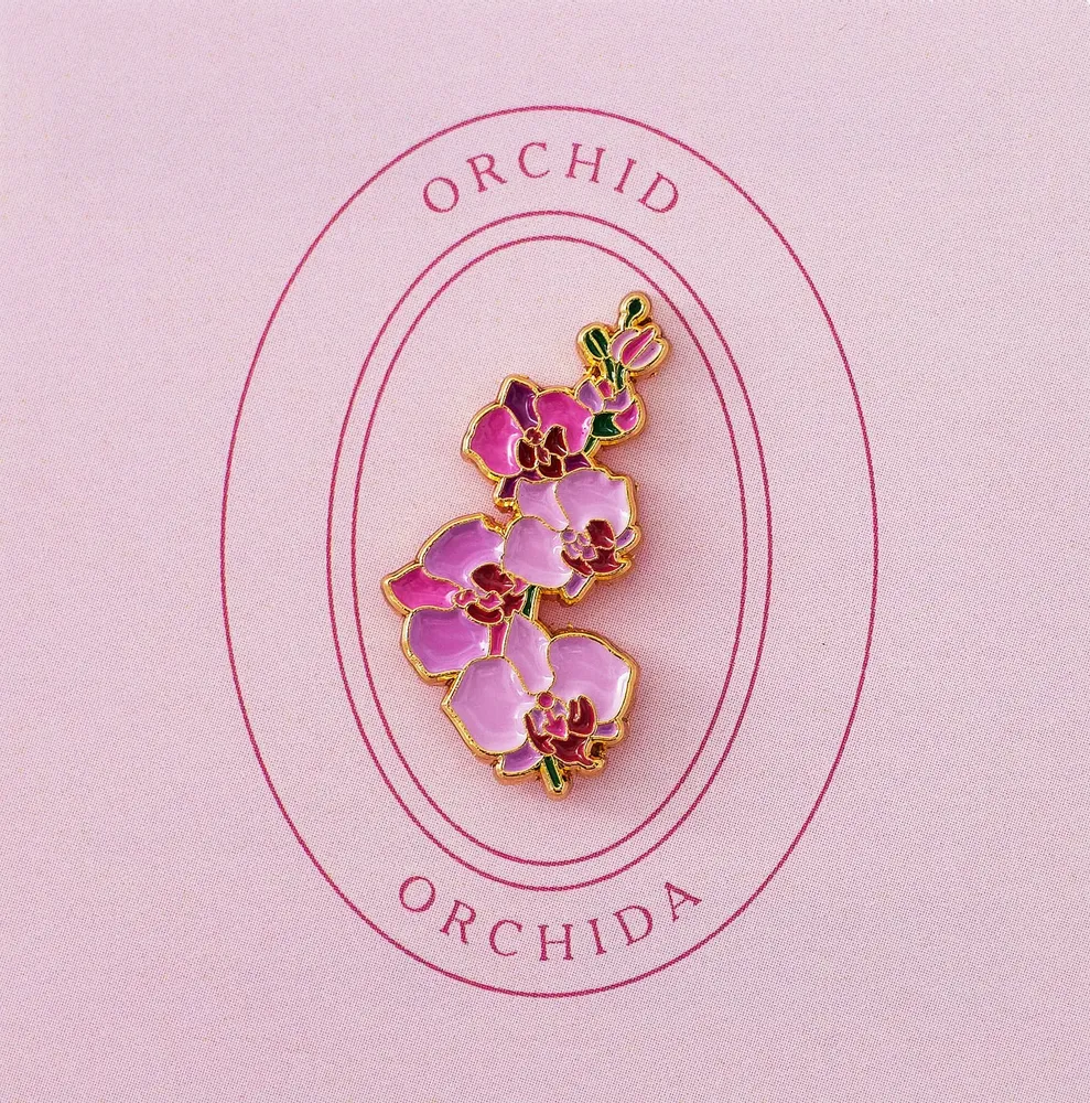 Brooches - Pin Orchid - PINPINPIN.IT