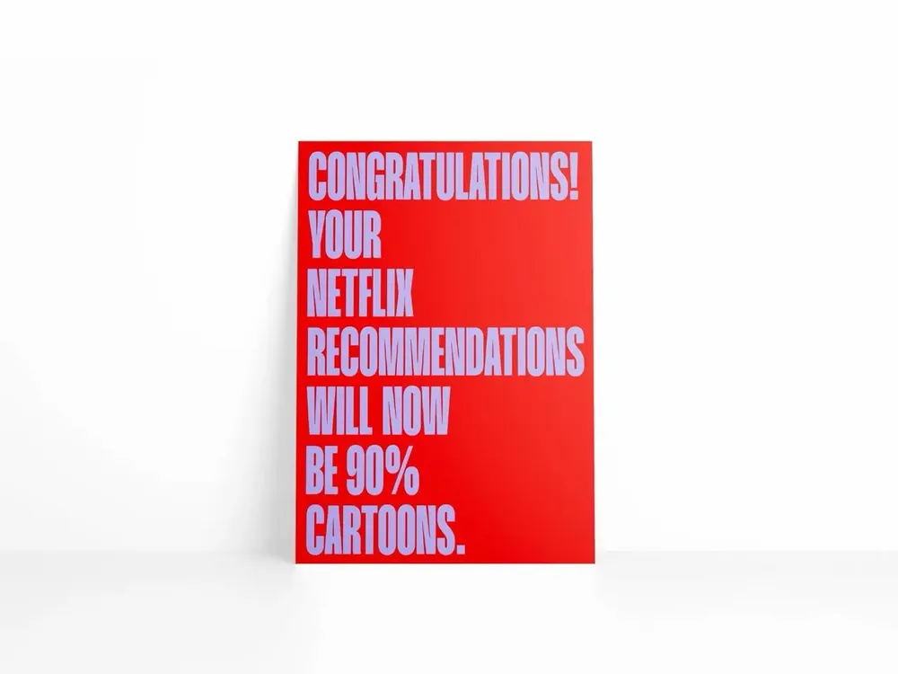 Carterie - Carte de voeux - Netflix - PIECE & LOVE