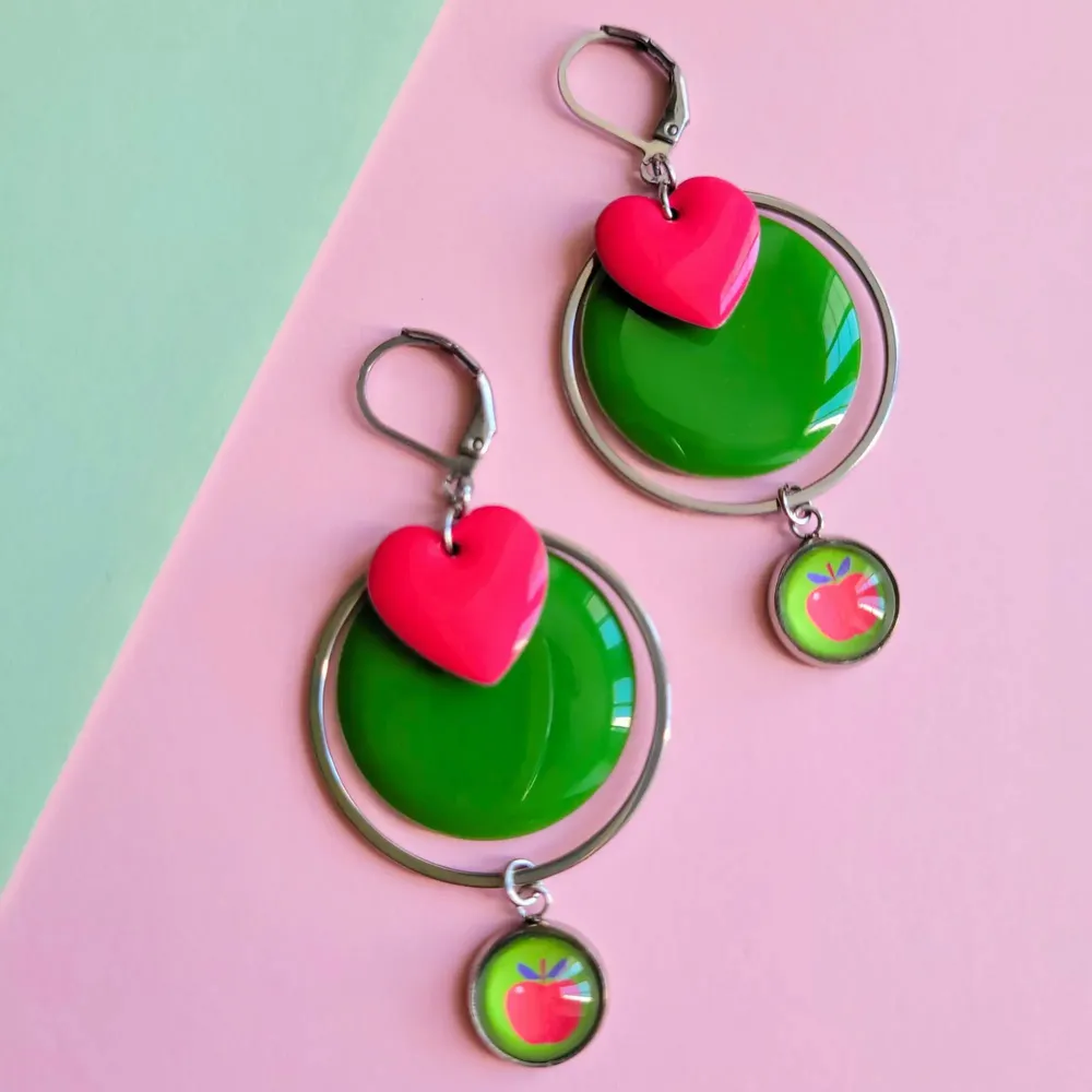 Apparel - POPAYAN earrings (cabochon collection) - UN CHAT QU'A SA PUCE