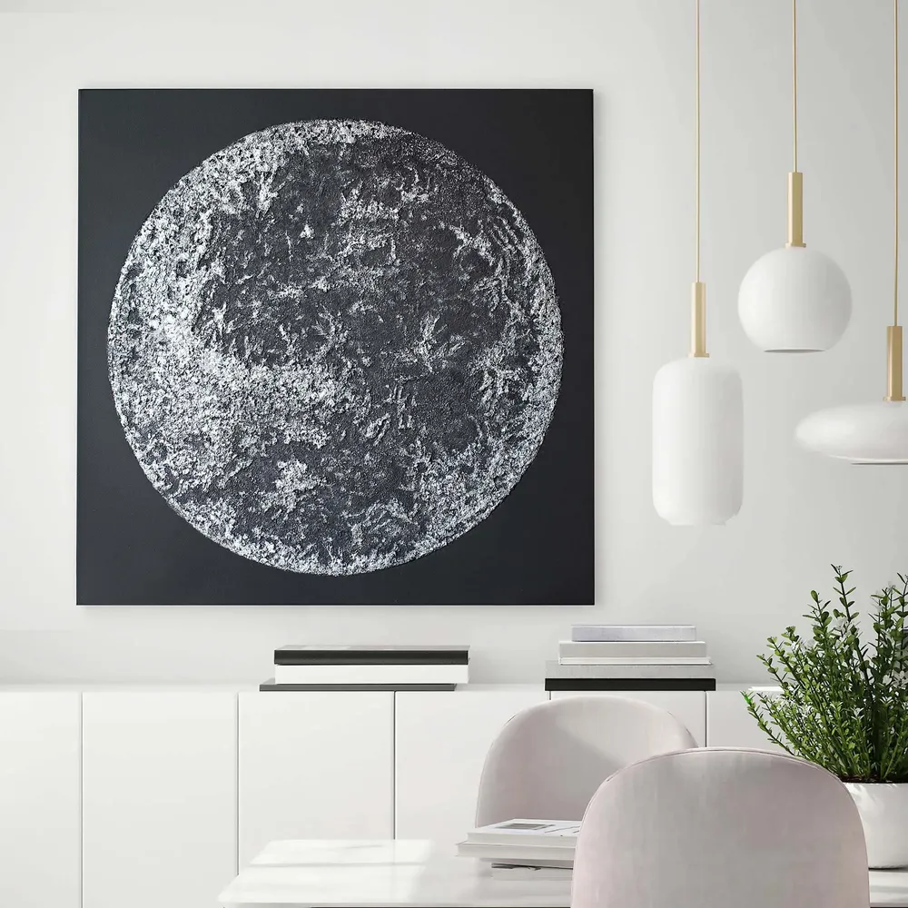 Paintings - Handmade abstract paintings textured series « Moon » - MATISS ART STUDIO