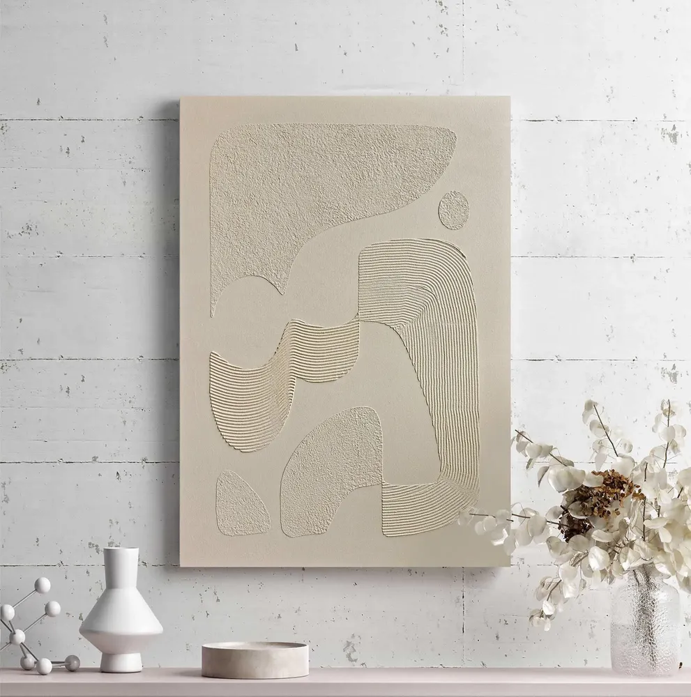 Paintings - Handmade abstract textured paintings series « Bay » - MATISS ART STUDIO