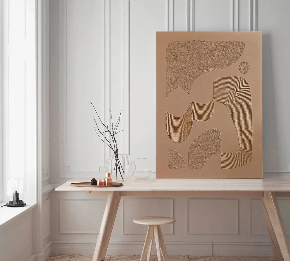 Paintings - Handmade abstract textured paintings series « Bay » - MATISS ART STUDIO