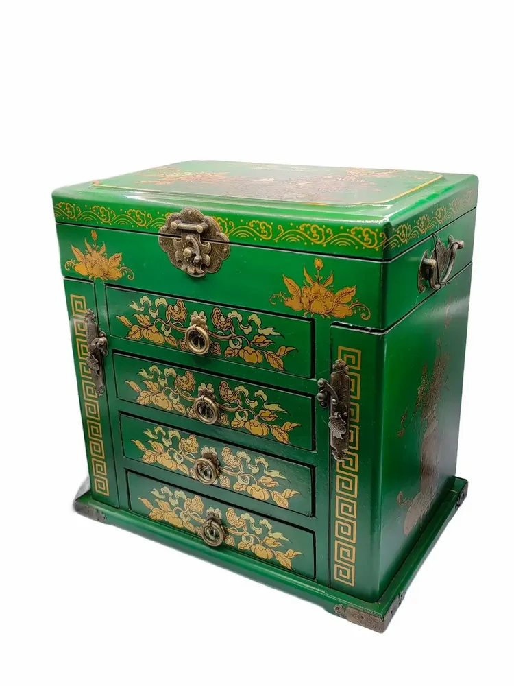 Design objects - Lacquered Jewelry Cabinet - GALERIE D'ORIENT