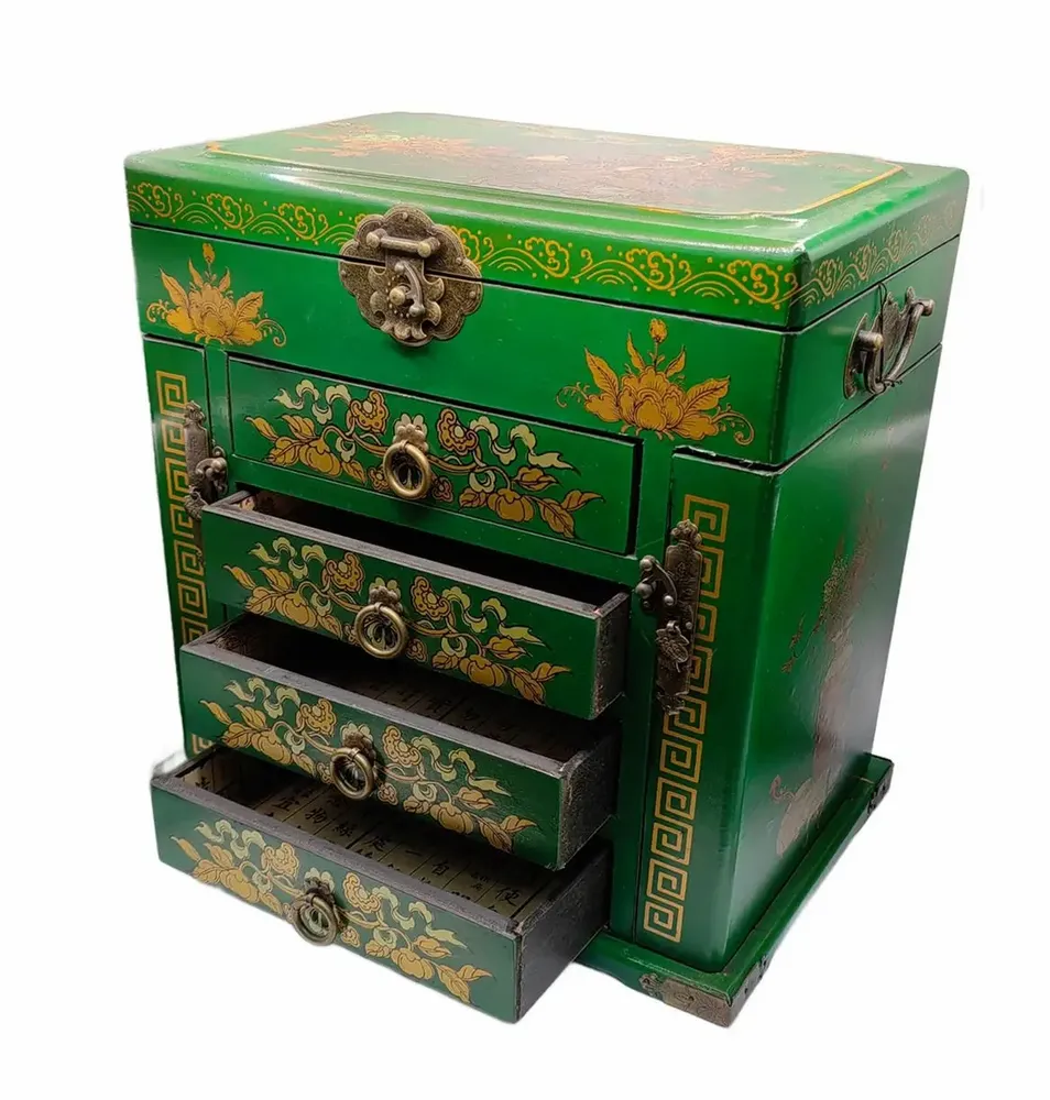 Design objects - Lacquered Jewelry Cabinet - GALERIE D'ORIENT