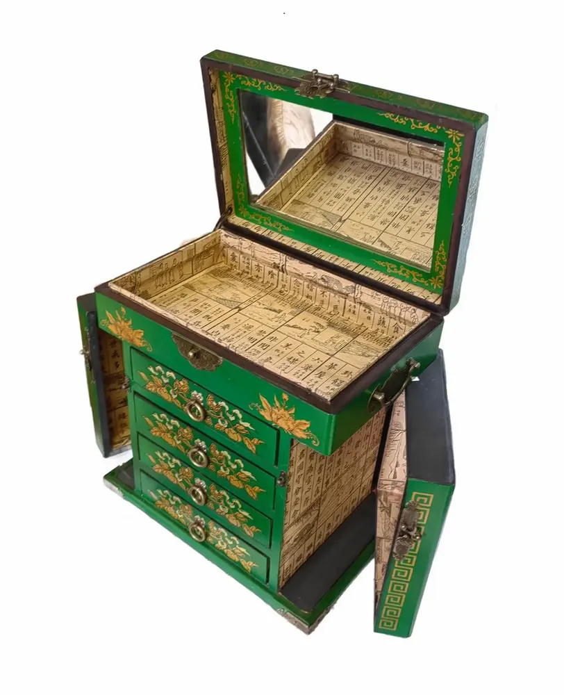 Design objects - Lacquered Jewelry Cabinet - GALERIE D'ORIENT