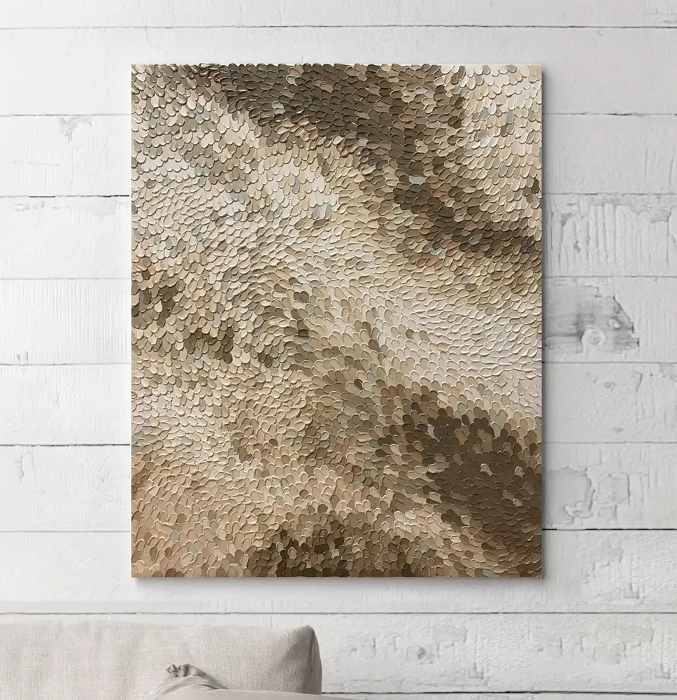 Office design and planning - Handmade abstract paintings textured series « Fluency » - MATISS ART STUDIO