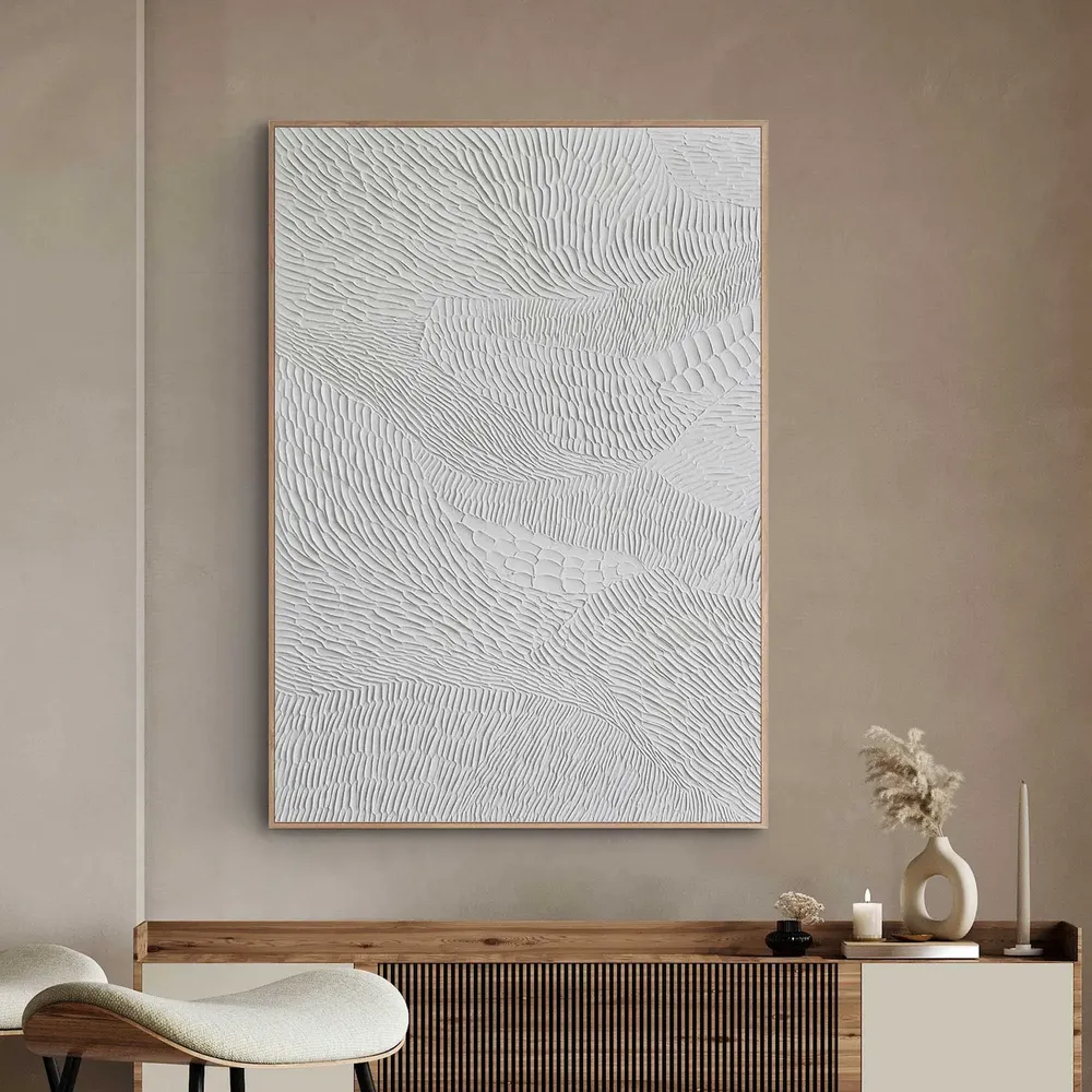 Office design and planning - Handmade abstract paintings textured series « Fluency » - MATISS ART STUDIO
