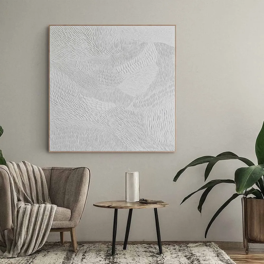 Office design and planning - Handmade abstract paintings textured series « Fluency » - MATISS ART STUDIO