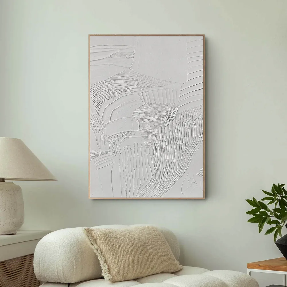 Office design and planning - Handmade abstract paintings textured series « Fluency » - MATISS ART STUDIO