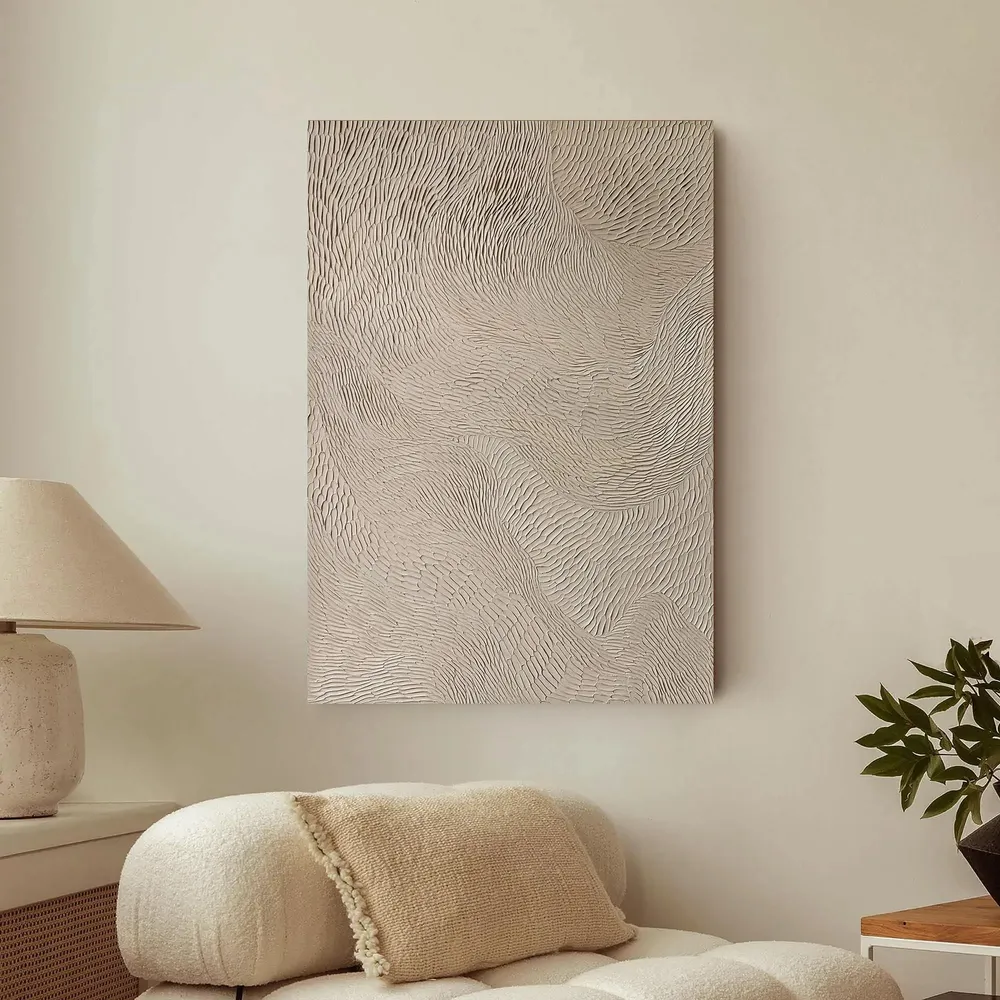 Office design and planning - Handmade abstract paintings textured series « Fluency » - MATISS ART STUDIO
