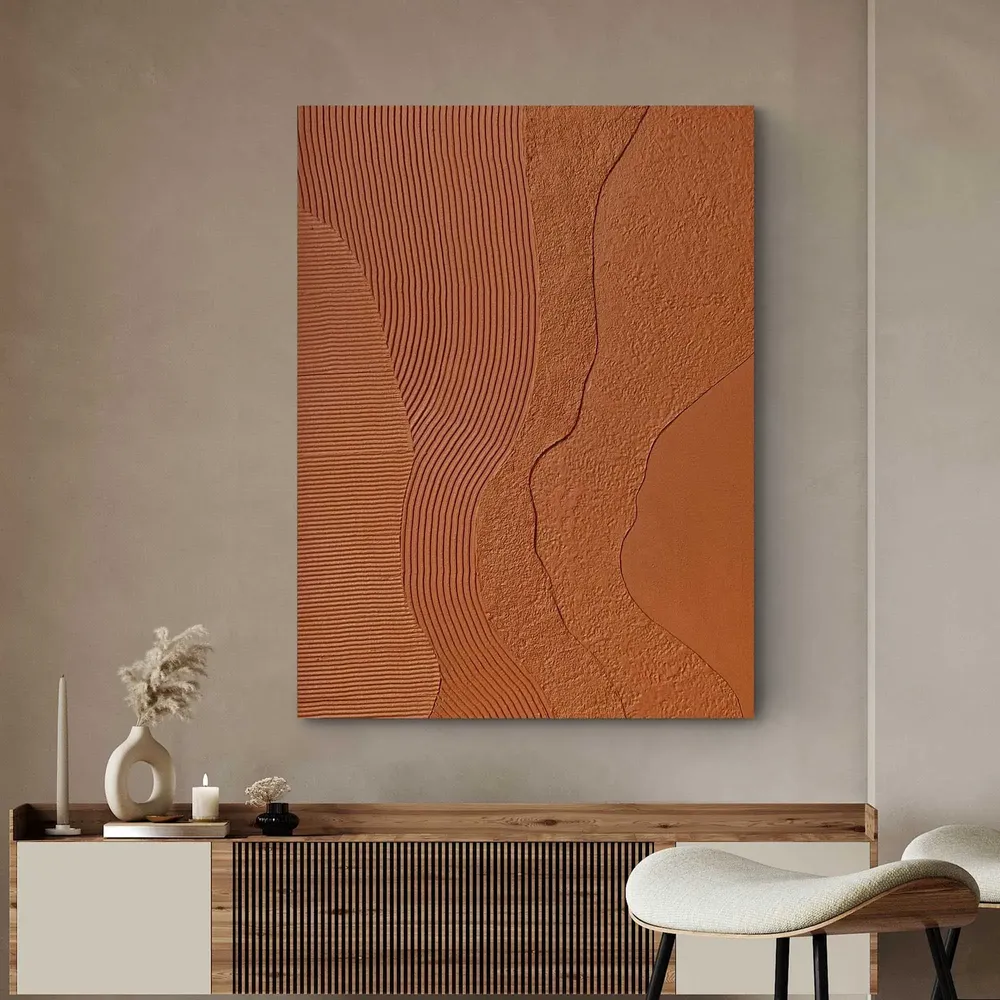 Office design and planning - Handmade abstract paintings textured series « Nile » - MATISS ART STUDIO
