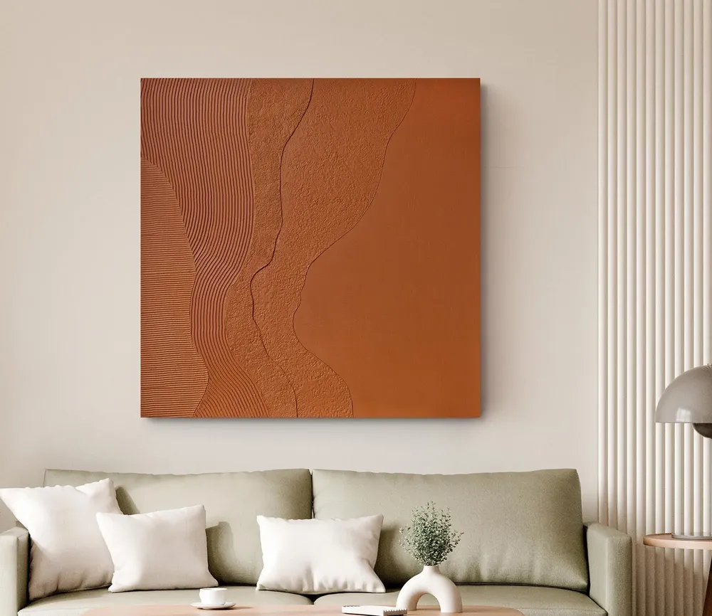 Office design and planning - Handmade abstract paintings textured series « Nile » - MATISS ART STUDIO