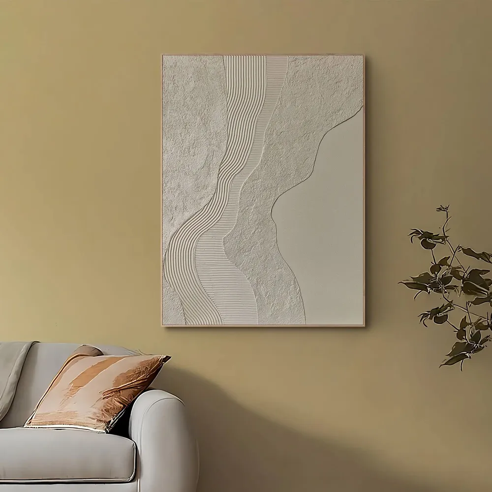 Office design and planning - Handmade abstract paintings textured series « Nile » - MATISS ART STUDIO
