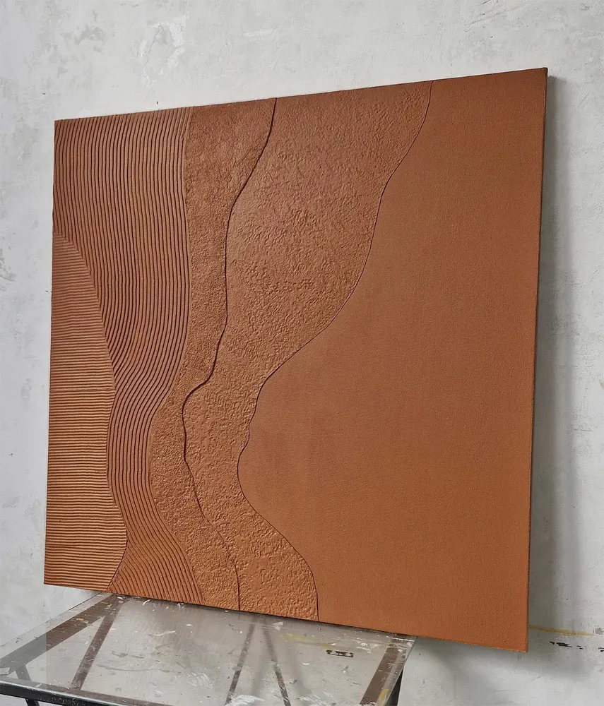 Office design and planning - Handmade abstract paintings textured series « Nile » - MATISS ART STUDIO