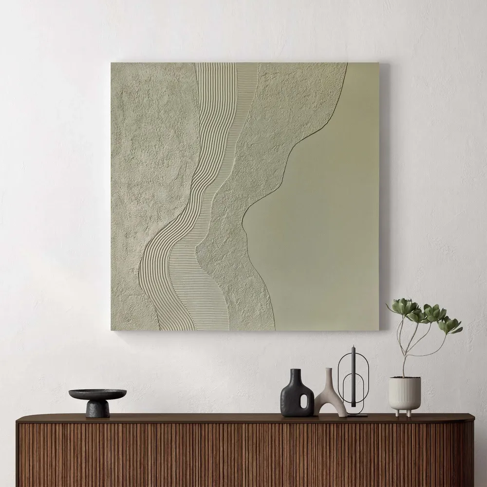 Office design and planning - Handmade abstract paintings textured series « Nile » - MATISS ART STUDIO
