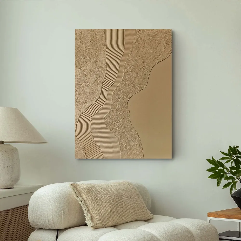 Office design and planning - Handmade abstract paintings textured series « Nile » - MATISS ART STUDIO