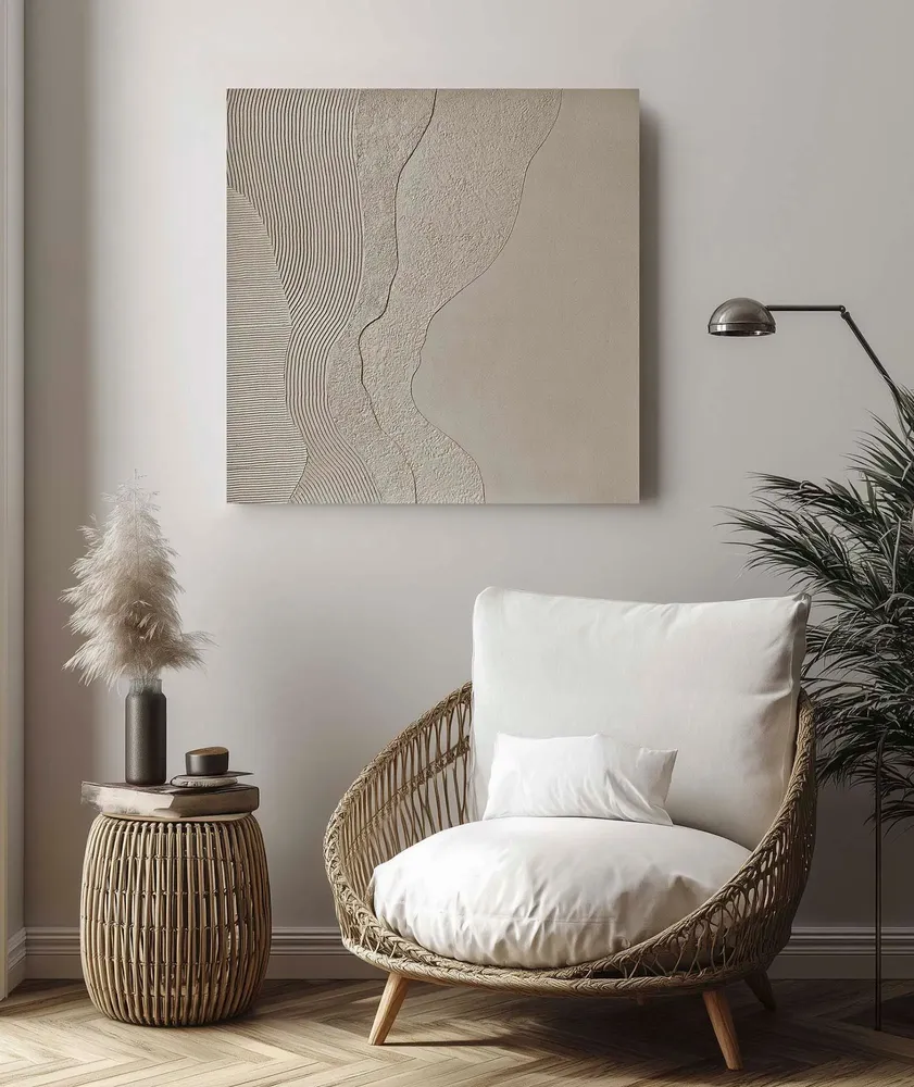 Office design and planning - Handmade abstract paintings textured series « Nile » - MATISS ART STUDIO