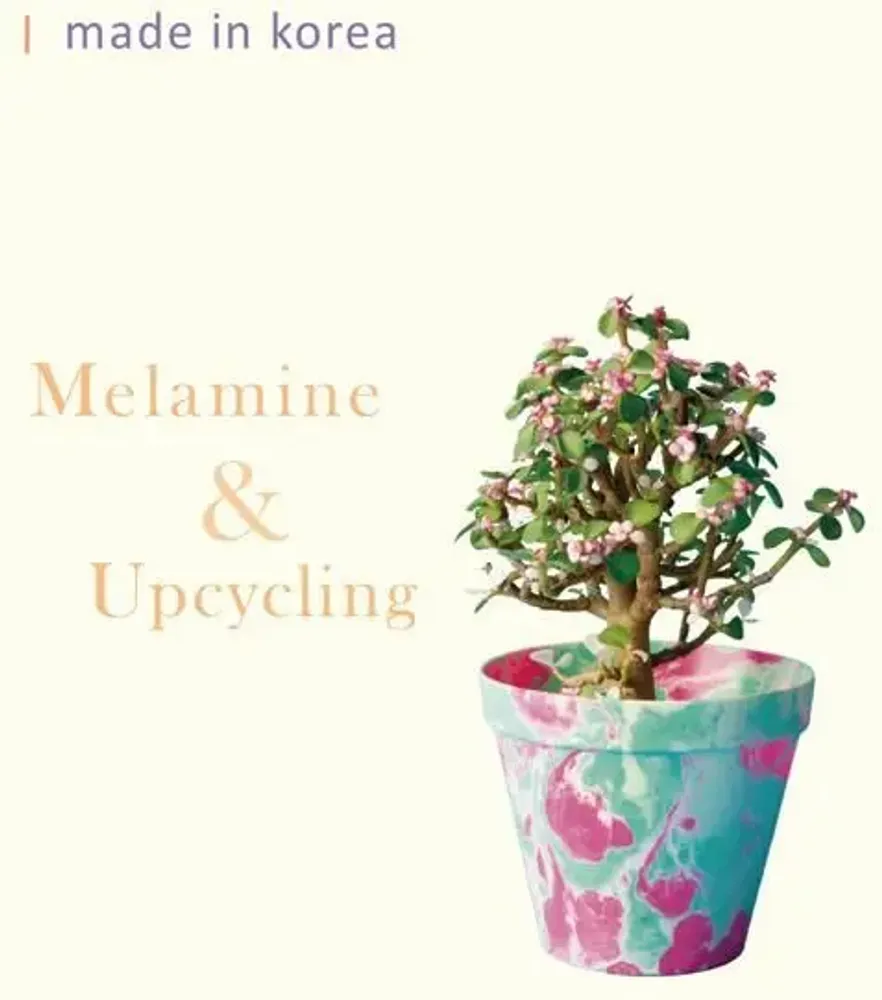 Floral decoration - Melamine Upcycled POT - TERRASSE BY WOLPOS