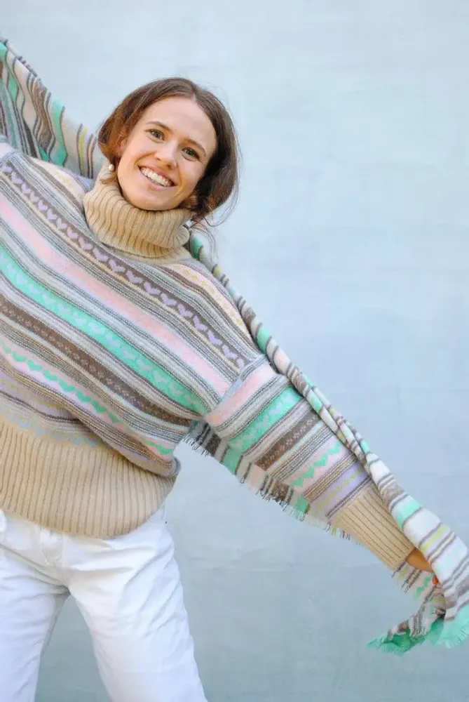 Scarves - Cashmere Scarf, Pullover & Beanie Fair Isle - CUTE STUFF GMBH