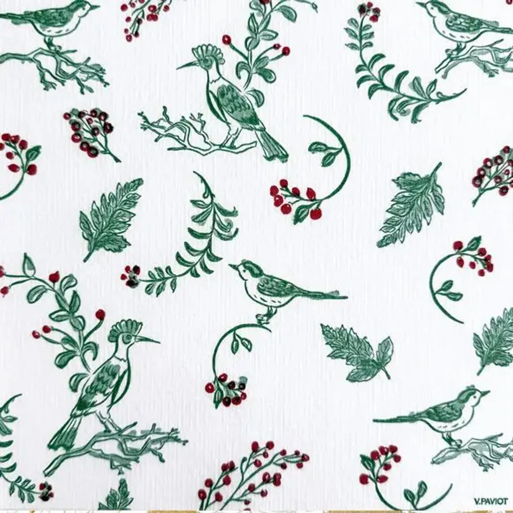 Napkins - CHRISTMAS BIRDS - FRANÇOISE PAVIOT