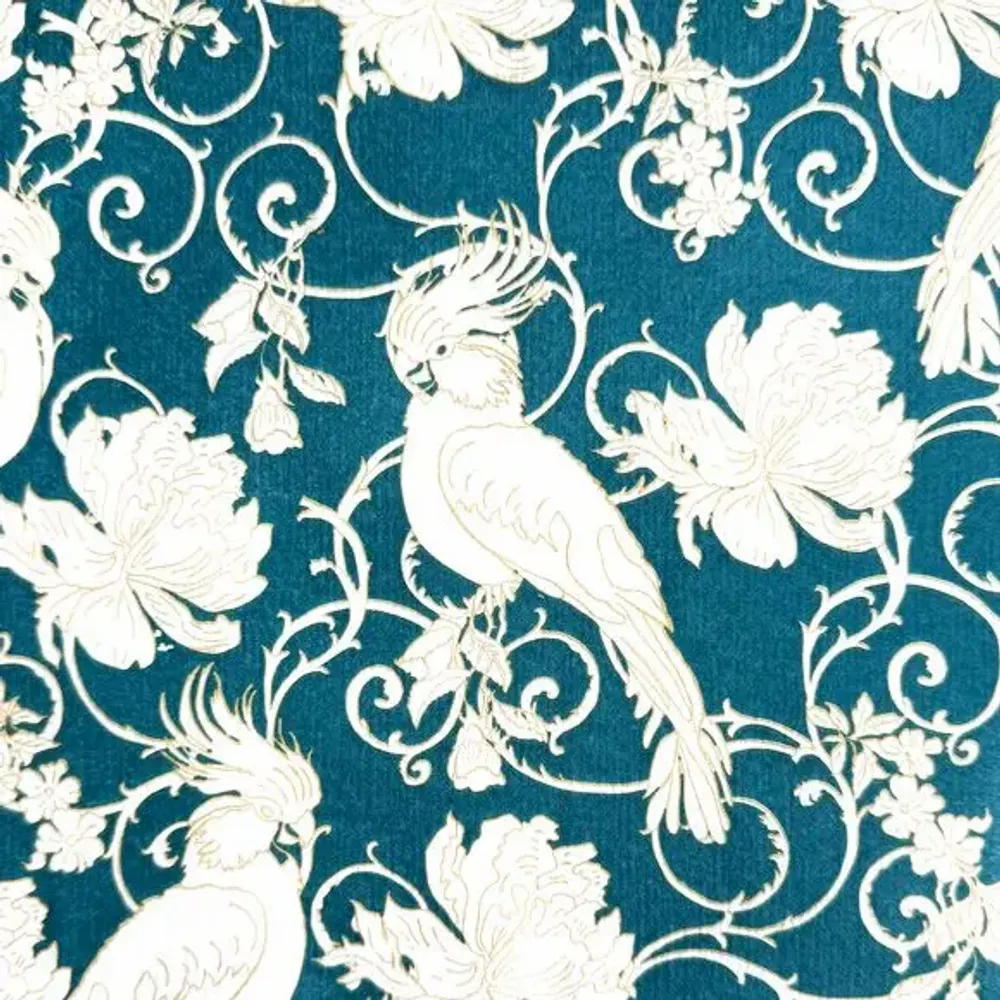 Napkins - PETROL BLUE PARAKEET - FRANÇOISE PAVIOT