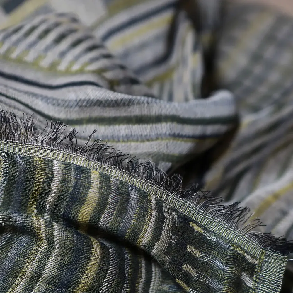 Scarves - CHARLEMAGNE blueberry wool scarf - MONSIEUR CHARLI