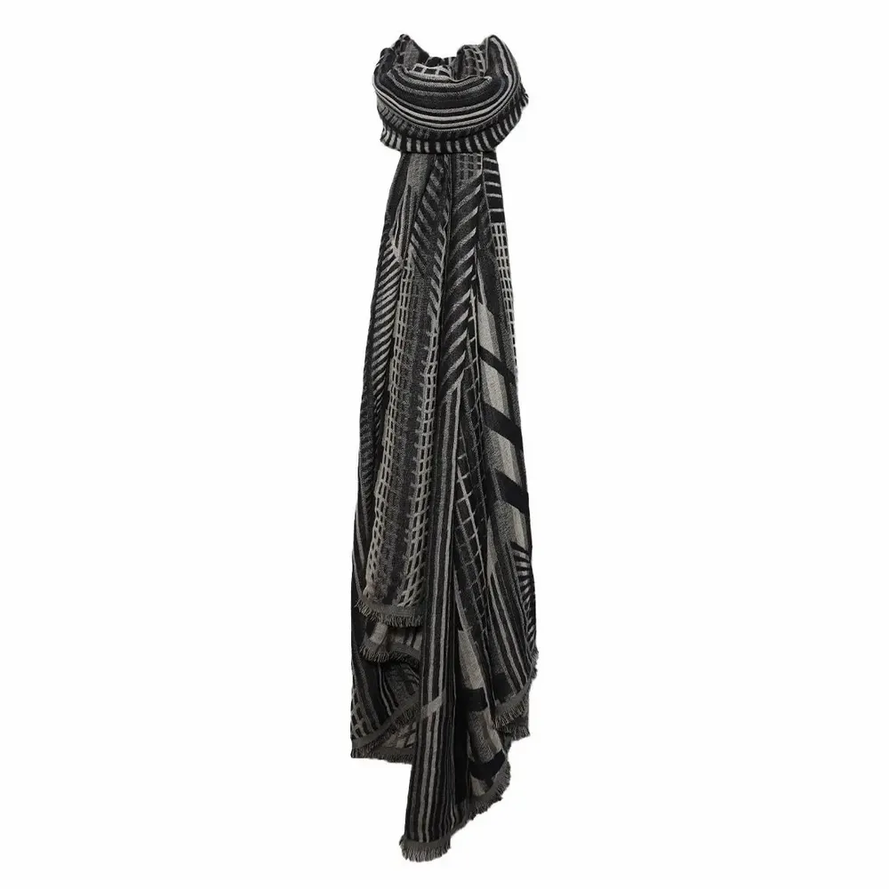 Scarves - CHARLEMAGNE blueberry wool scarf - MONSIEUR CHARLI