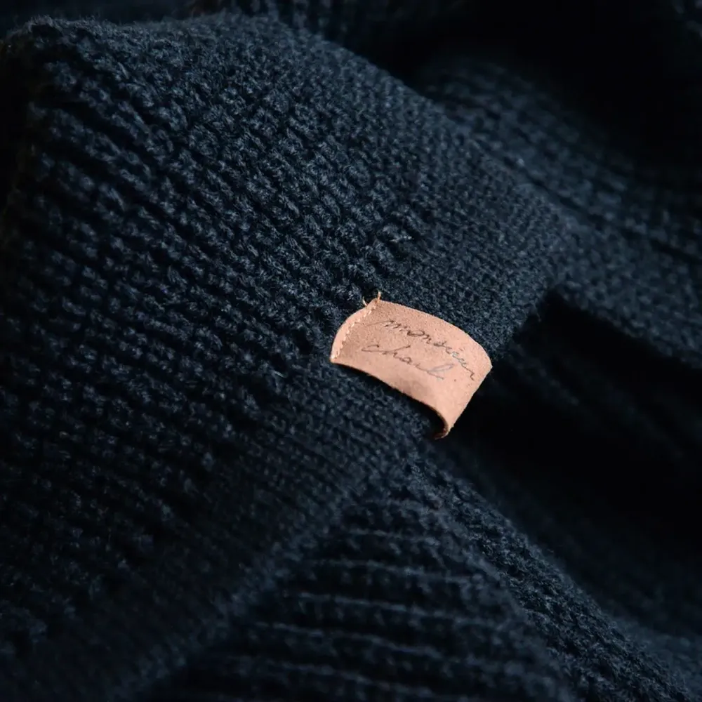 Scarves - JULES black knitted scarf - MONSIEUR CHARLI