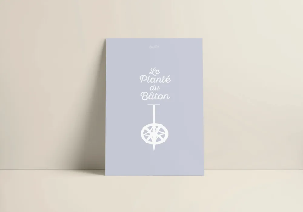 Poster - Poster Le Planté Du Baton : Gris - COSYNÉVÉ - MOUNTAIN POSTERS