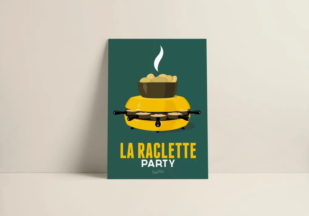 Poster - Poster La Raclette : Verte - COSYNÉVÉ - MOUNTAIN POSTERS