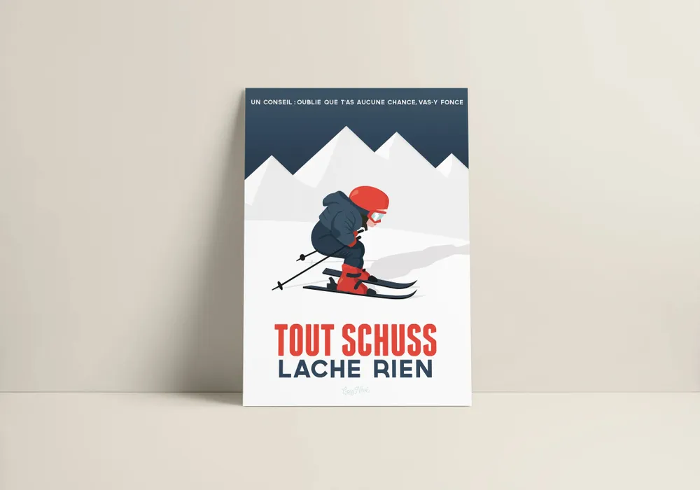 Poster - Poster Tout Schuss - COSYNÉVÉ - MOUNTAIN POSTERS