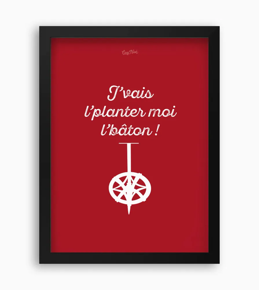 Poster - Framed poster Le Planté Du Baton : Rouge - COSYNÉVÉ - MOUNTAIN POSTERS