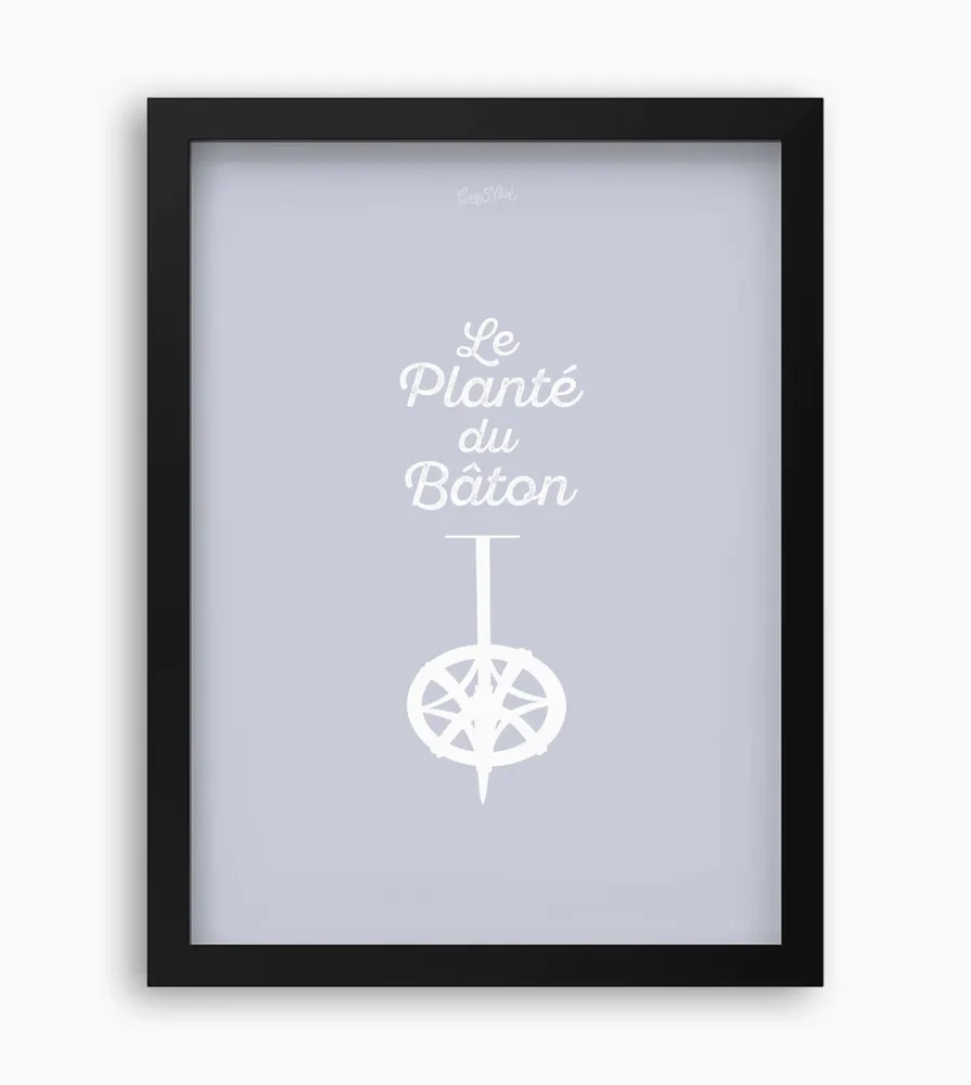 Affiches - Affiche encadrée Le Planté Du Baton : Gris - COSYNÉVÉ - MOUNTAIN POSTERS