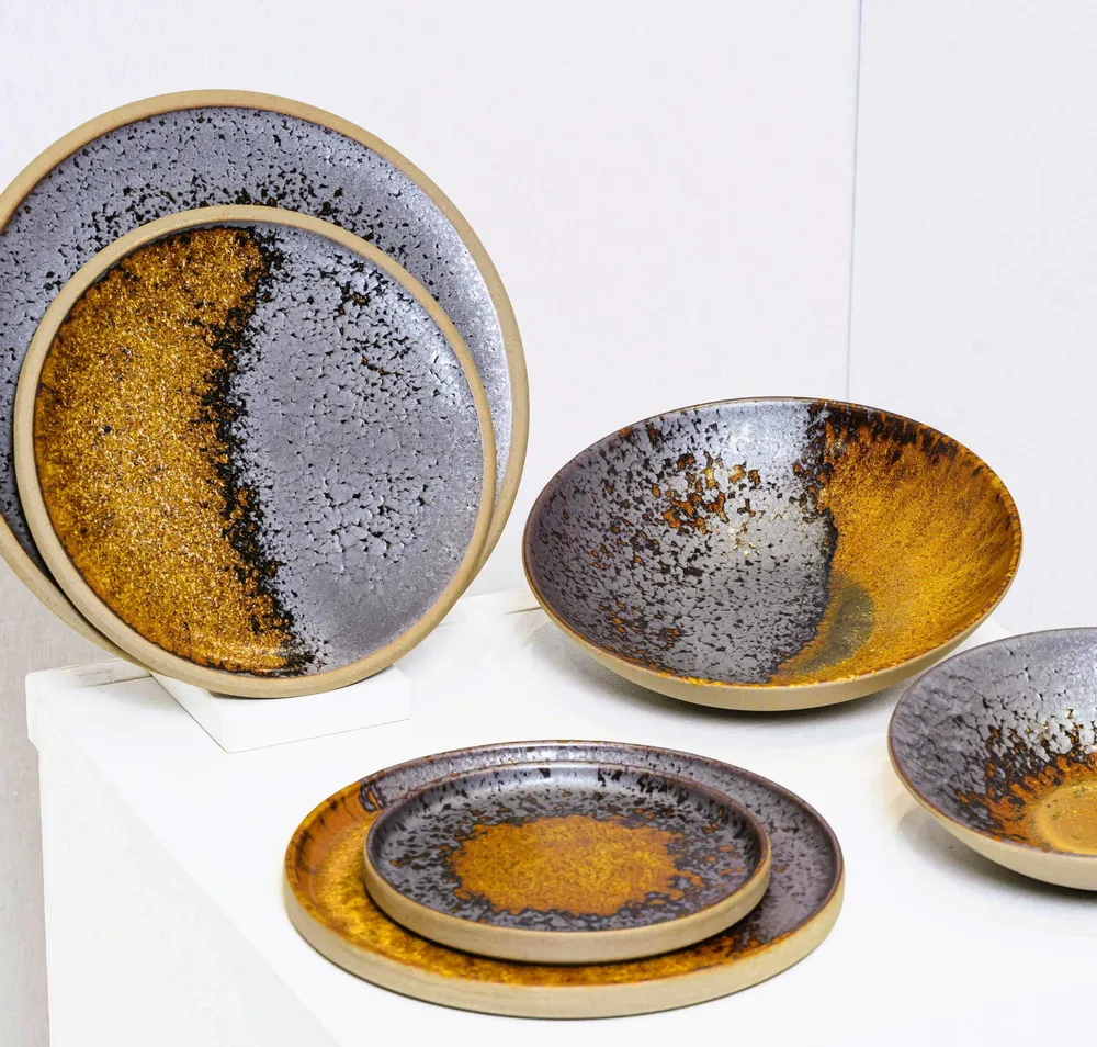 Platter and bowls - Reliefs, Fusion, Canopy, Fragments Collections - LES GUIMARDS