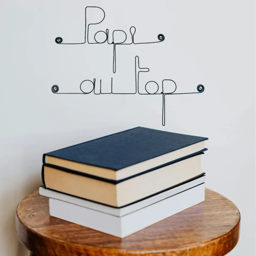 Other wall decoration - Wire Wall Decoration\" Grandpa at the top\ "” - to pin - BIJOUX DE MUR